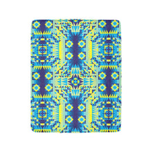 Load image into Gallery viewer, Kaleidoscope Jaune Bleu Ultra-Soft Micro Fleece Blanket 40&quot;x50&quot; Ultra-Soft Blanket 40&#39;&#39;x50&#39;&#39; e-joyer 
