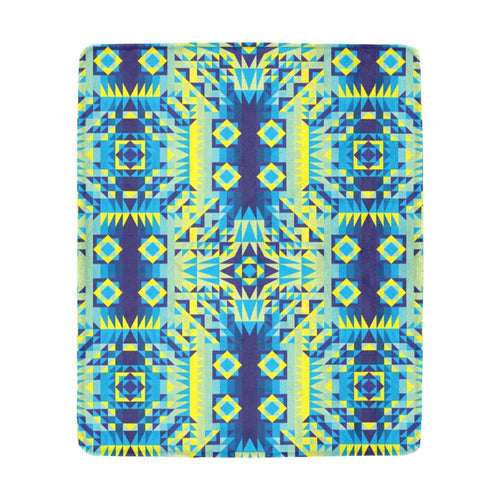 Kaleidoscope Jaune Bleu Ultra-Soft Micro Fleece Blanket 50