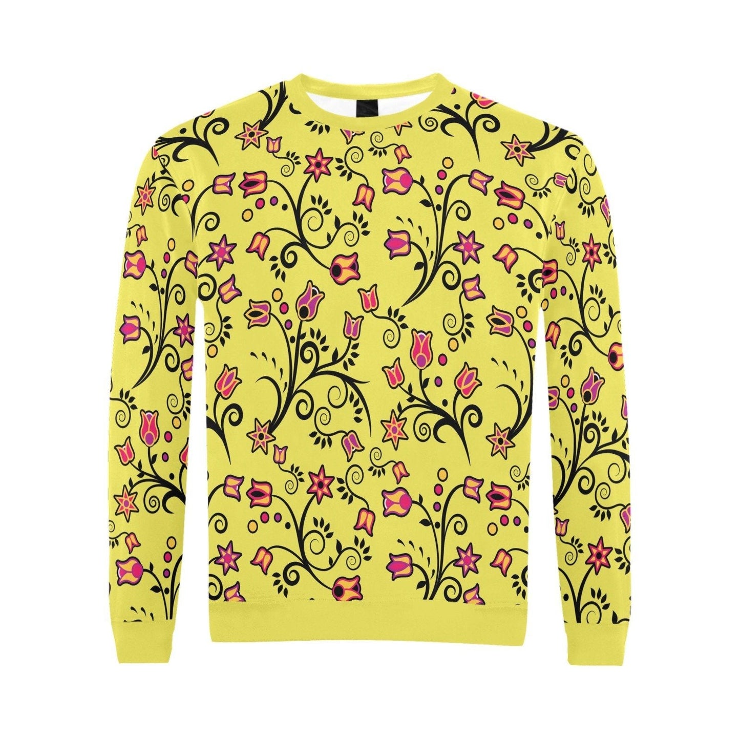 Key Lime Star All Over Print Crewneck Sweatshirt for Men (Model H18) shirt e-joyer 