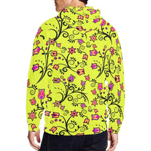 Load image into Gallery viewer, Key Lime Star All Over Print Full Zip Hoodie for Men (Model H14) hoodie e-joyer 
