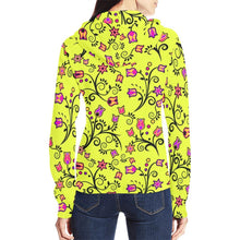 Load image into Gallery viewer, Key Lime Star All Over Print Full Zip Hoodie for Women (Model H14) hoodie e-joyer 
