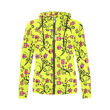 Load image into Gallery viewer, Key Lime Star All Over Print Full Zip Hoodie for Women (Model H14) hoodie e-joyer 
