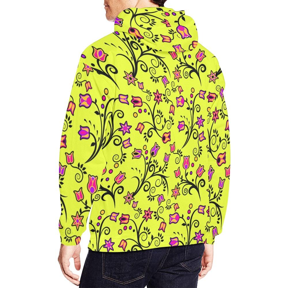 Key Lime Star All Over Print Hoodie for Men (USA Size) (Model H13) All Over Print Hoodie for Men (H13) e-joyer 