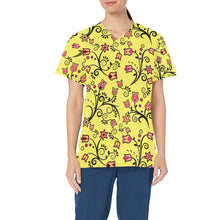 Load image into Gallery viewer, Key Lime Star All Over Print Scrub Top Scrub Top e-joyer 
