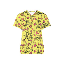 Load image into Gallery viewer, Key Lime Star All Over Print Scrub Top Scrub Top e-joyer 
