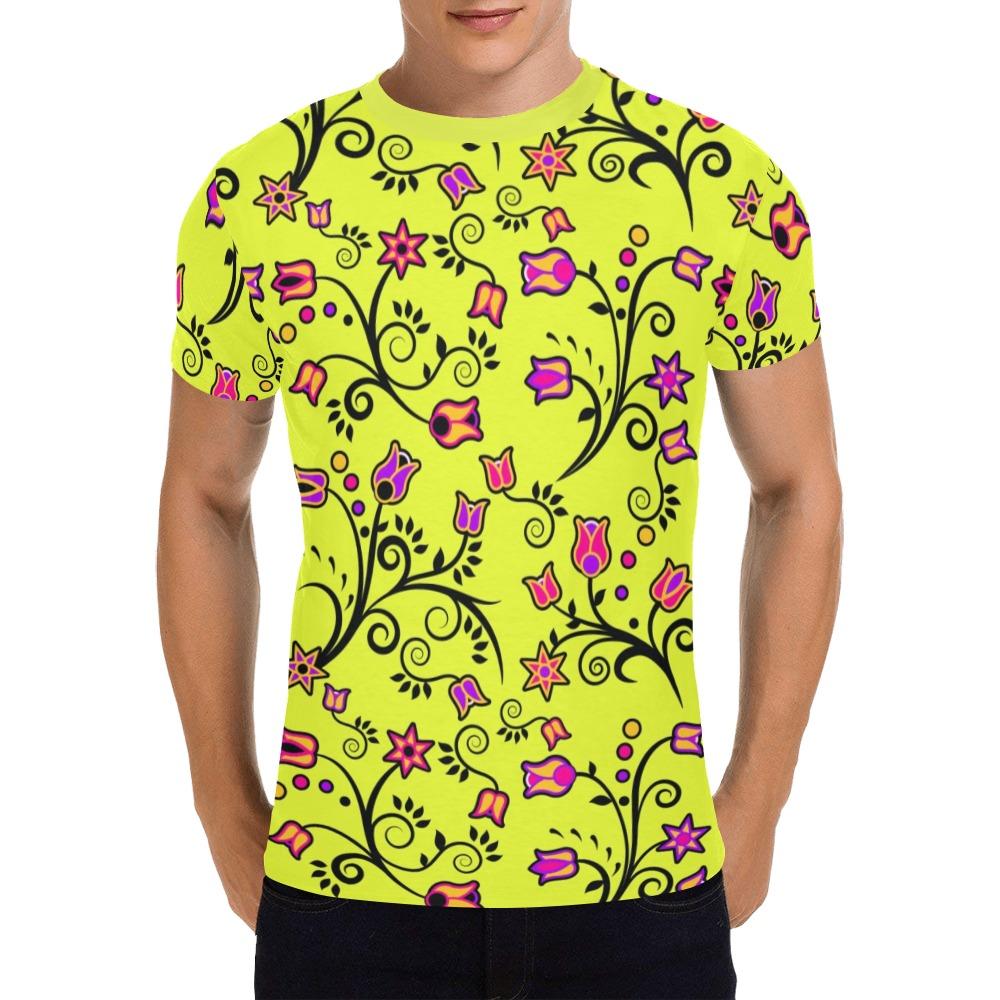 Key Lime Star All Over Print T-Shirt for Men (USA Size) (Model T40) All Over Print T-Shirt for Men (T40) e-joyer 