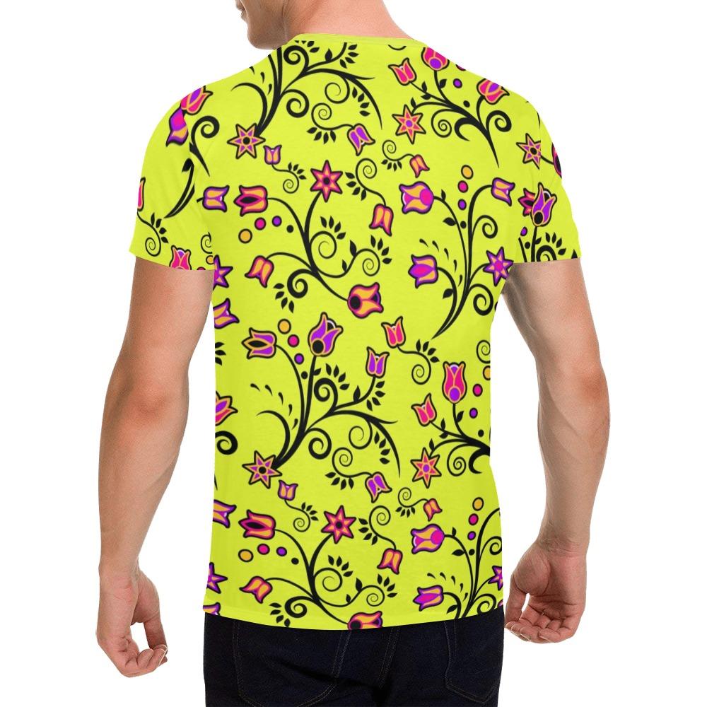 Key Lime Star All Over Print T-Shirt for Men (USA Size) (Model T40) All Over Print T-Shirt for Men (T40) e-joyer 