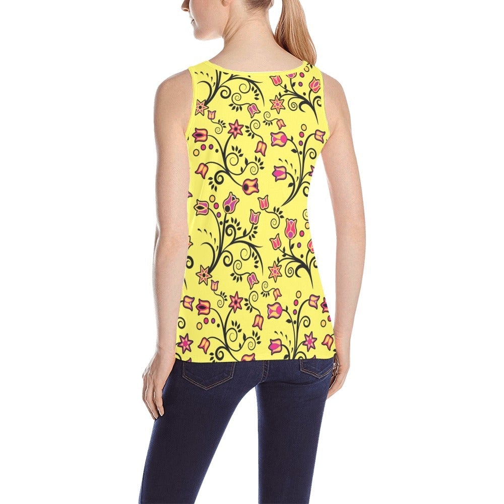 Key Lime Star All Over Print Tank Top for Women (Model T43) All Over Print Tank Top for Women (T43) e-joyer 