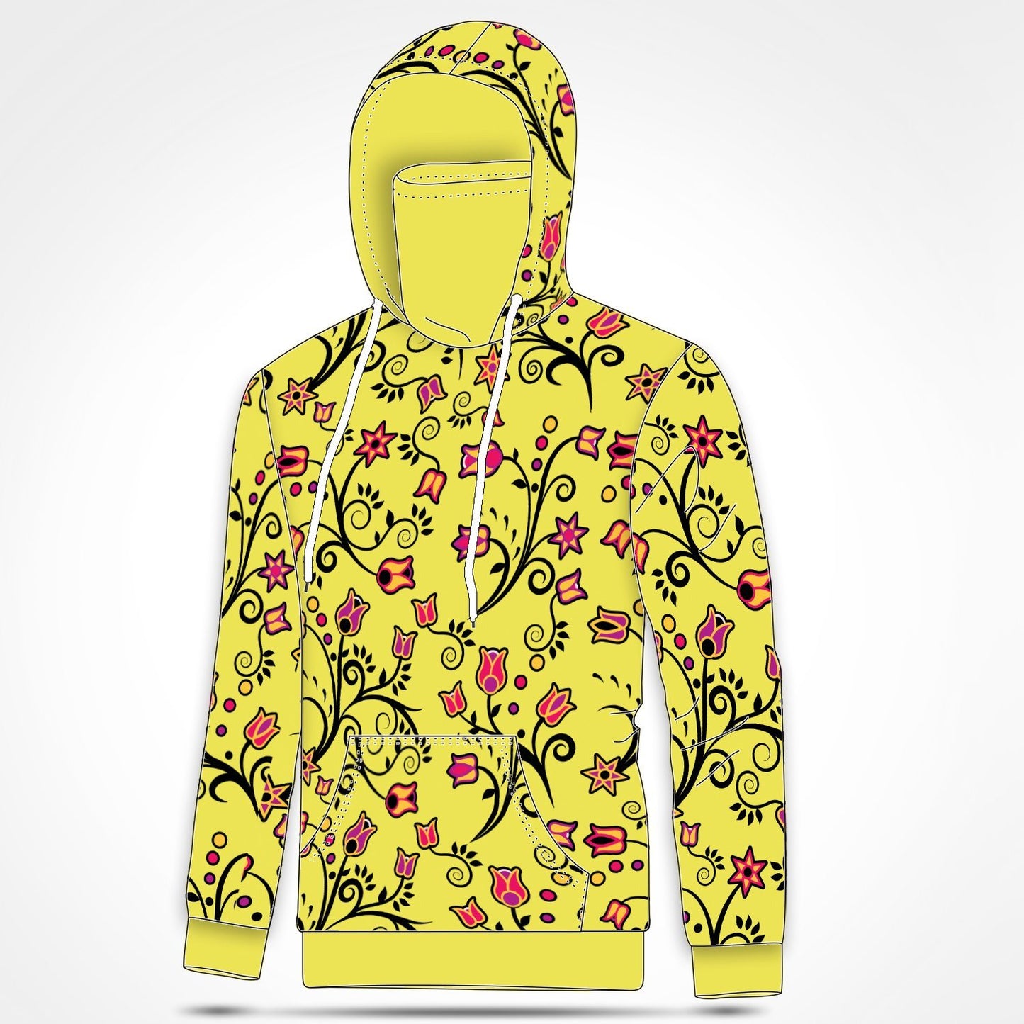 Key Lime Star Hoodie with Face Cover 49 Dzine 