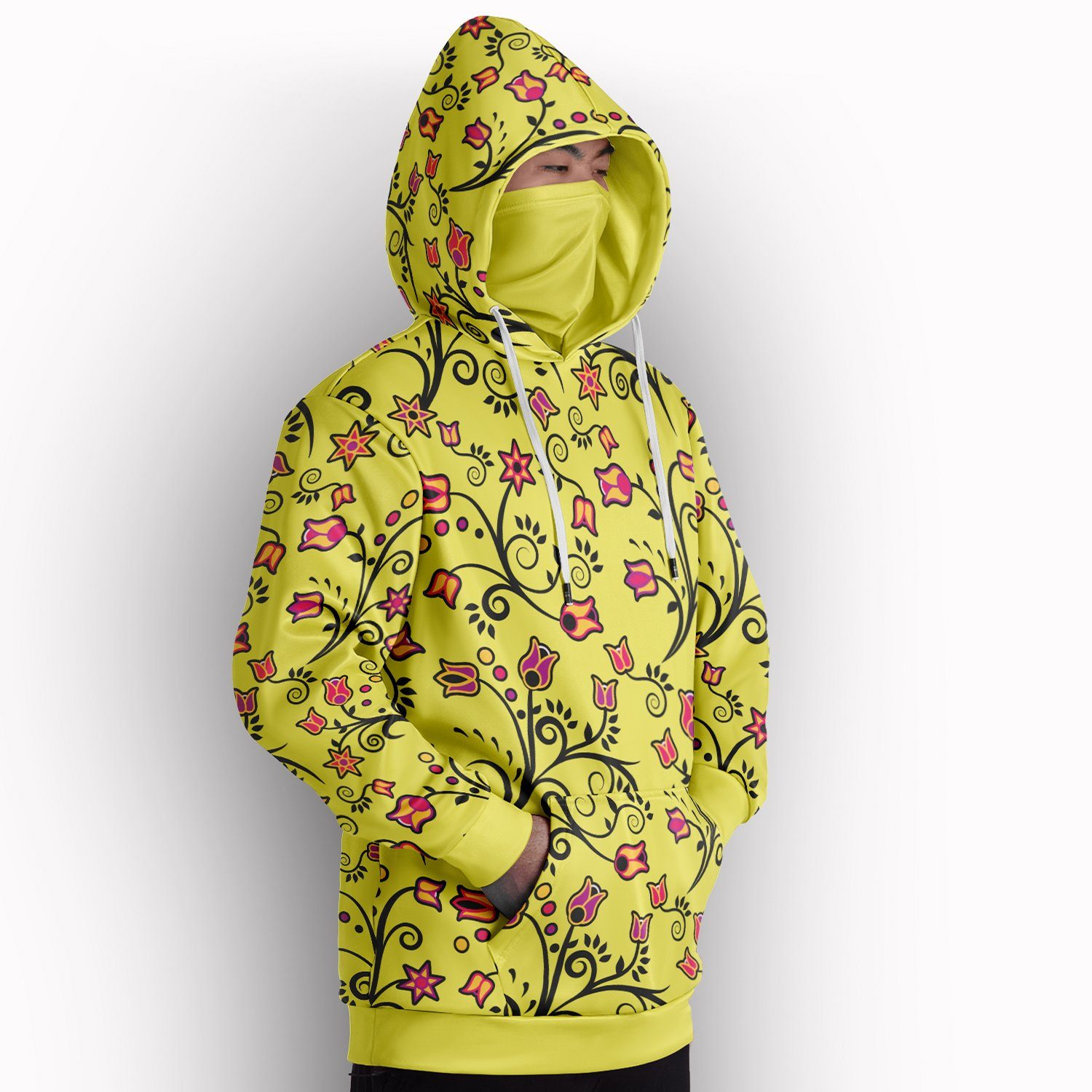 Key Lime Star Hoodie with Face Cover 49 Dzine 