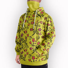 Load image into Gallery viewer, Key Lime Star Hoodie with Face Cover 49 Dzine 
