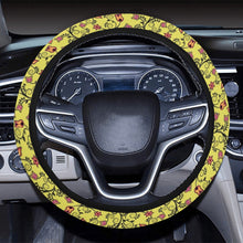 Load image into Gallery viewer, Key Lime Star Steering Wheel Cover with Elastic Edge Steering Wheel Cover with Elastic Edge e-joyer 
