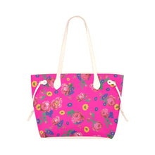 Load image into Gallery viewer, Kokum Ceremony Pink Clover Canvas Tote Bag (Model 1661) Artsadd One Size Antique White 
