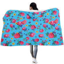 Load image into Gallery viewer, Kokum Ceremony Sky Hooded Blanket blanket 49 Dzine 
