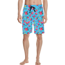 Load image into Gallery viewer, Kokum Ceremony Turquoise Men&#39;s All Over Print Casual Shorts (Model L23) short e-joyer 
