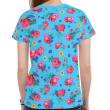 Load image into Gallery viewer, Kokum Ceremony Turquoise New All Over Print T-shirt for Women (Model T45) tshirt e-joyer 
