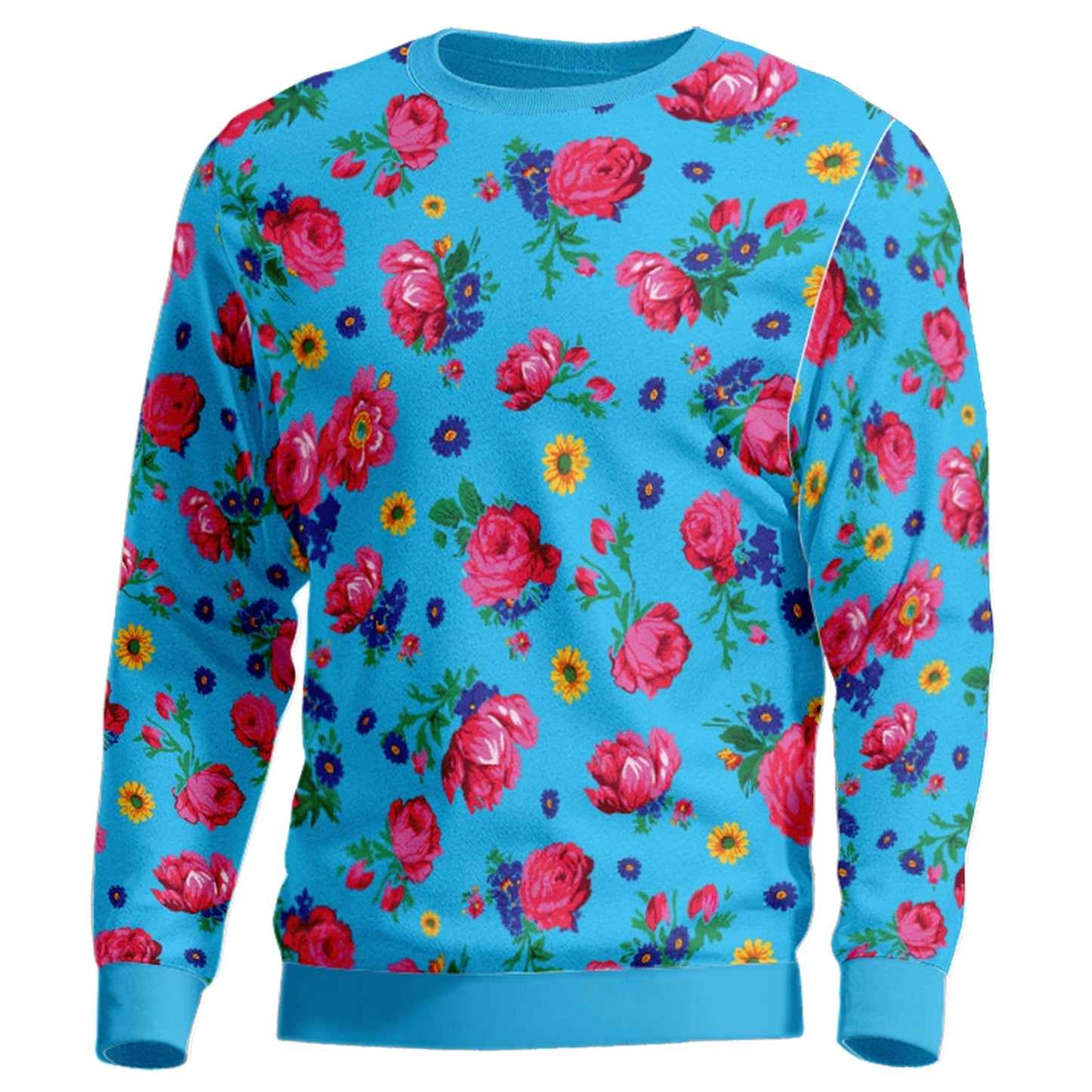 Kokum Ceremony Turquoise Unisex Crewneck Long Sleeve Top 49 Dzine 