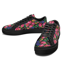 Load image into Gallery viewer, Kokum&#39;s Revenge - Black Aapisi Low Top Canvas Shoes Black Sole 49 Dzine 
