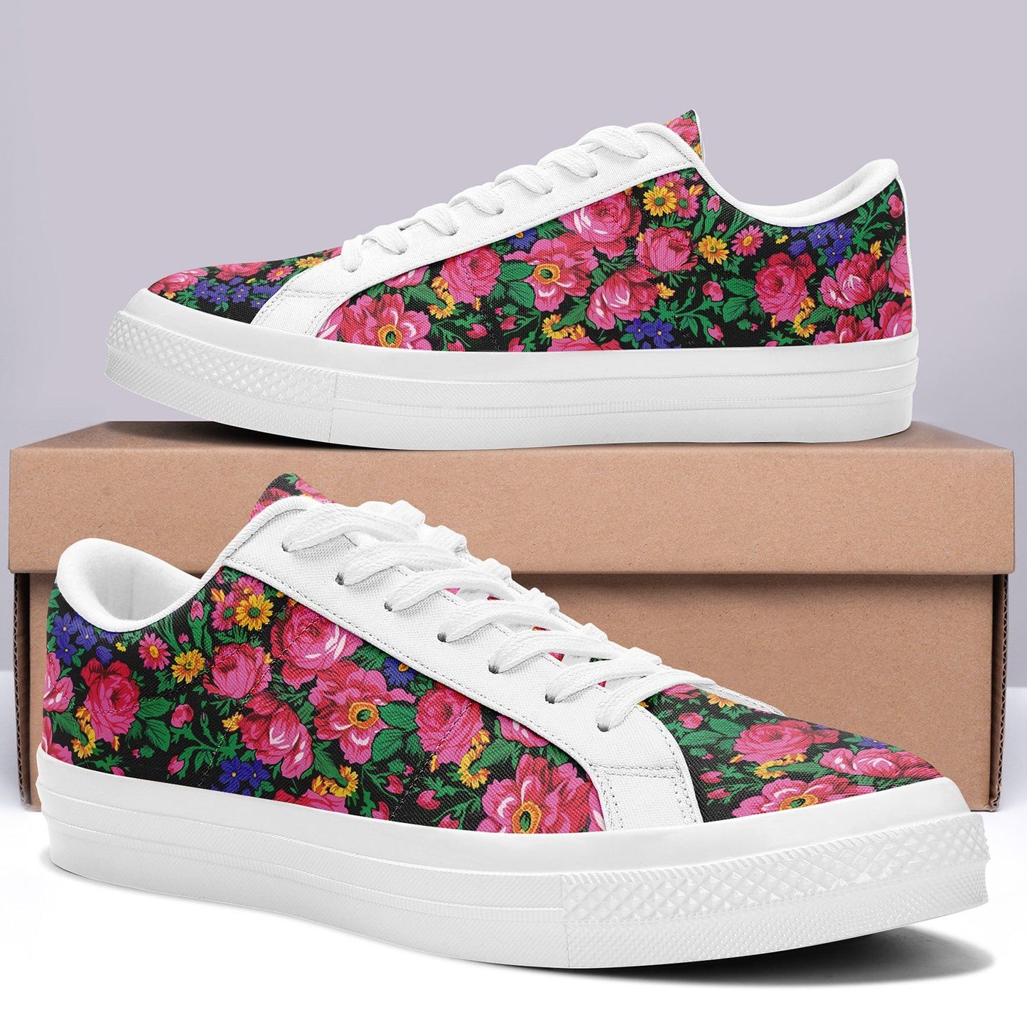 Kokum's Revenge - Black Aapisi Low Top Canvas Shoes White Sole 49 Dzine 