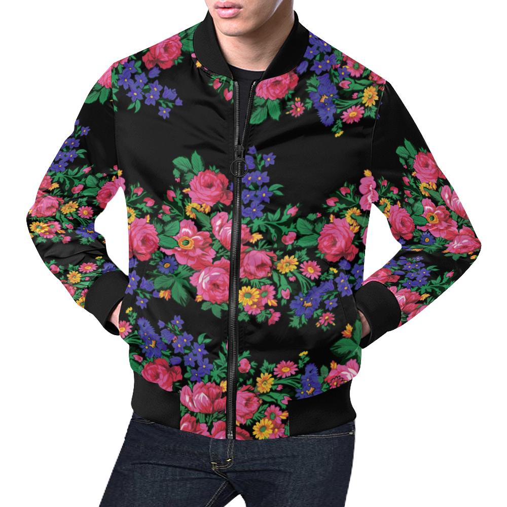 Kokum's Revenge-Black All Over Print Bomber Jacket for Men/Large Size (Model H19) All Over Print Bomber Jacket for Men/Large (H19) e-joyer 