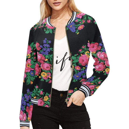 Kokum's Revenge-Black All Over Print Bomber Jacket for Women (Model H21) All Over Print Bomber Jacket for Women (H21) e-joyer 