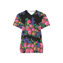 Load image into Gallery viewer, Kokum&#39;s Revenge Black All Over Print Scrub Top Scrub Top e-joyer 
