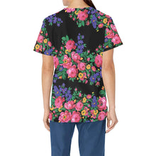 Load image into Gallery viewer, Kokum&#39;s Revenge Black All Over Print Scrub Top Scrub Top e-joyer 
