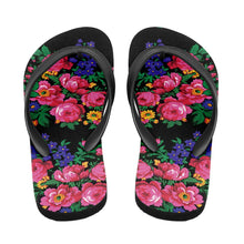 Load image into Gallery viewer, Kokum&#39;s Revenge Black Flip Flops 49 Dzine 
