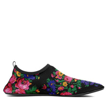 Load image into Gallery viewer, Kokum&#39;s Revenge Black Sockamoccs Kid&#39;s Slip On Shoes 49 Dzine 
