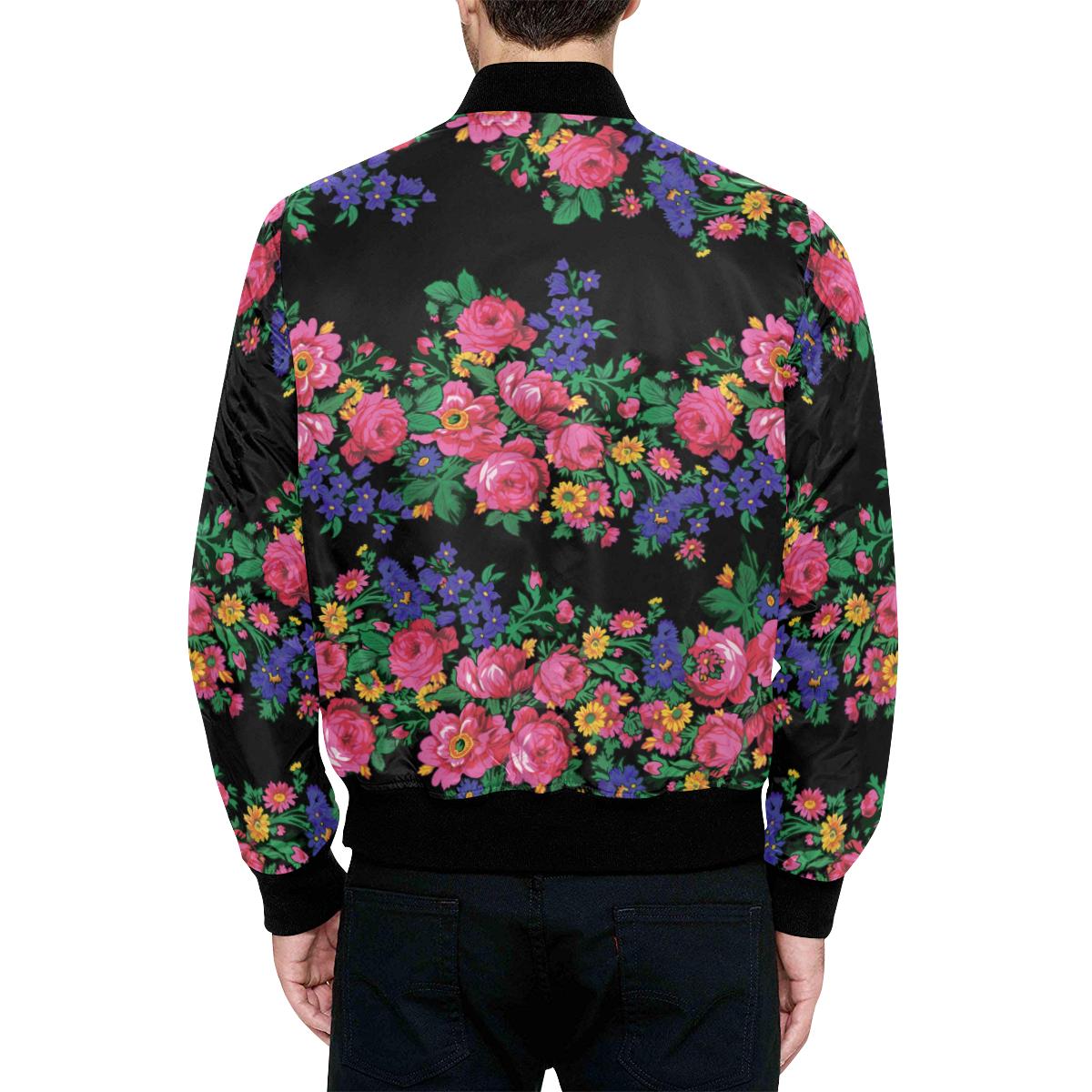 Kokum's Revenge-Black Unisex Heavy Bomber Jacket with Quilted Lining All Over Print Quilted Jacket for Men (H33) e-joyer 