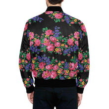 Load image into Gallery viewer, Kokum&#39;s Revenge-Black Unisex Heavy Bomber Jacket with Quilted Lining All Over Print Quilted Jacket for Men (H33) e-joyer 
