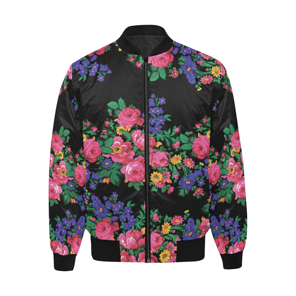 Kokum's Revenge-Black Unisex Heavy Bomber Jacket with Quilted Lining All Over Print Quilted Jacket for Men (H33) e-joyer 