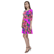 Load image into Gallery viewer, Kokum&#39;s Revenge Blush Tethys Half-Sleeve Skater Dress(Model D20) Tethys Half-Sleeve Skater Dress (D20) e-joyer 
