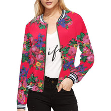 Load image into Gallery viewer, Kokum&#39;s Revenge- Dahlia All Over Print Bomber Jacket for Women (Model H21) All Over Print Bomber Jacket for Women (H21) e-joyer 
