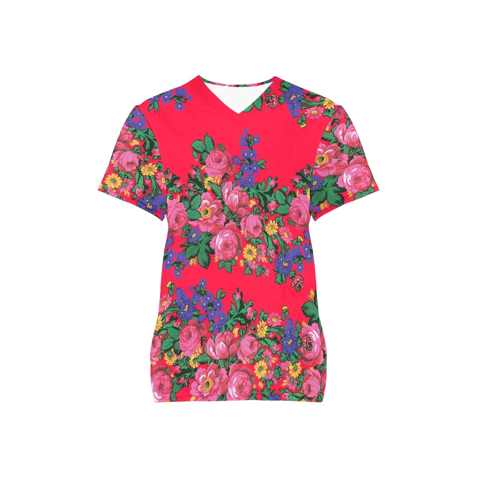 Kokum's Revenge Dahlia All Over Print Scrub Top Scrub Top e-joyer 