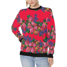 Load image into Gallery viewer, Kokum&#39;s Revenge- Dahlia Women&#39;s Rib Cuff Crew Neck Sweatshirt (Model H34) Rib Cuff Crew Neck Sweatshirt for Women (H34) e-joyer 
