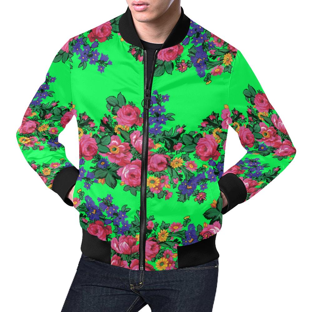 Kokum's Revenge Green All Over Print Bomber Jacket for Men/Large Size (Model H19) All Over Print Bomber Jacket for Men/Large (H19) e-joyer 