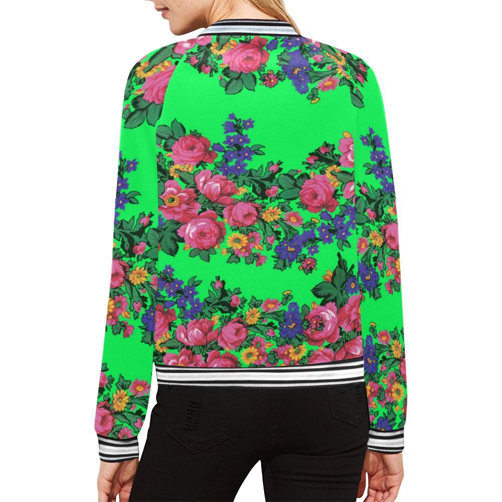 Kokum's Revenge Green All Over Print Bomber Jacket for Women (Model H21) All Over Print Bomber Jacket for Women (H21) e-joyer 