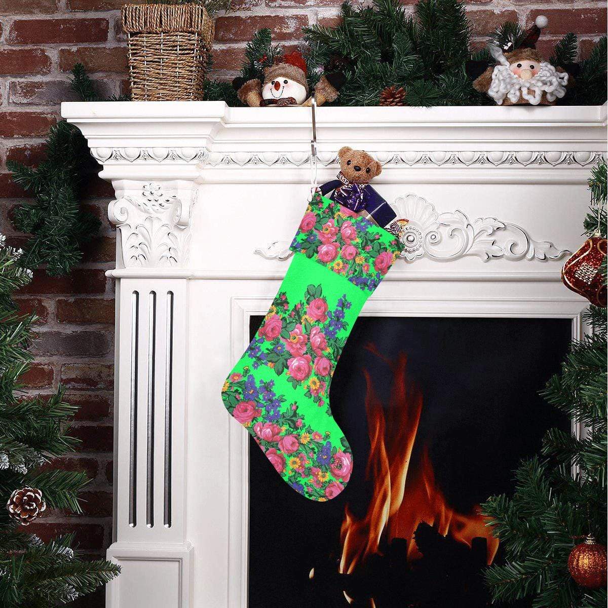 Kokum's Revenge Green Christmas Stocking Christmas Stocking e-joyer 