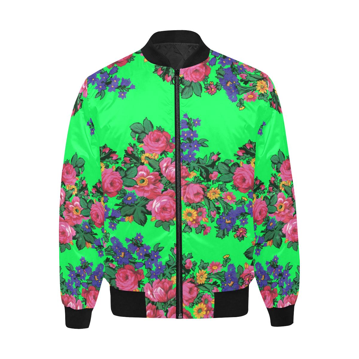 Kokum's Revenge Green Unisex Heavy Bomber Jacket with Quilted Lining All Over Print Quilted Jacket for Men (H33) e-joyer 