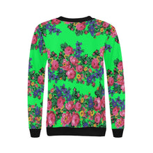 Load image into Gallery viewer, Kokum&#39;s Revenge Green Women&#39;s Rib Cuff Crew Neck Sweatshirt (Model H34) Rib Cuff Crew Neck Sweatshirt for Women (H34) e-joyer 
