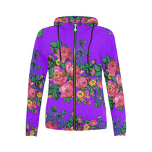 Load image into Gallery viewer, Kokum&#39;s Revenge-Lilac All Over Print Full Zip Hoodie for Women (Model H14) All Over Print Full Zip Hoodie for Women (H14) e-joyer 
