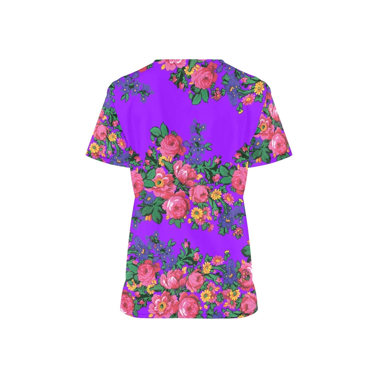 Kokum's Revenge Lilac All Over Print Scrub Top Scrub Top e-joyer 