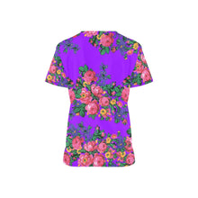 Load image into Gallery viewer, Kokum&#39;s Revenge Lilac All Over Print Scrub Top Scrub Top e-joyer 
