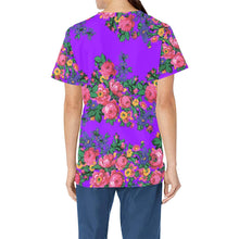 Load image into Gallery viewer, Kokum&#39;s Revenge Lilac All Over Print Scrub Top Scrub Top e-joyer 
