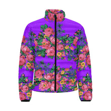 Load image into Gallery viewer, Kokum&#39;s Revenge-Lilac Men&#39;s Stand Collar Padded Jacket (Model H41) Men&#39;s Stand Collar Padded Jacket (H41) e-joyer 
