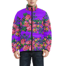 Load image into Gallery viewer, Kokum&#39;s Revenge-Lilac Men&#39;s Stand Collar Padded Jacket (Model H41) Men&#39;s Stand Collar Padded Jacket (H41) e-joyer 
