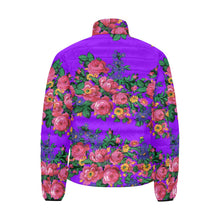 Load image into Gallery viewer, Kokum&#39;s Revenge-Lilac Men&#39;s Stand Collar Padded Jacket (Model H41) Men&#39;s Stand Collar Padded Jacket (H41) e-joyer 
