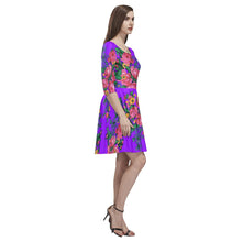 Load image into Gallery viewer, Kokum&#39;s Revenge-Lilac Tethys Half-Sleeve Skater Dress(Model D20) Tethys Half-Sleeve Skater Dress (D20) e-joyer 
