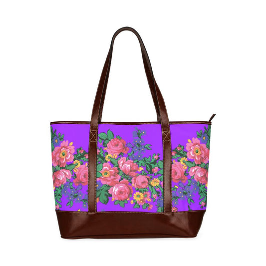 Kokum's Revenge-Lilac Tote Handbag (Model 1642) Tote Handbags (1642) e-joyer 